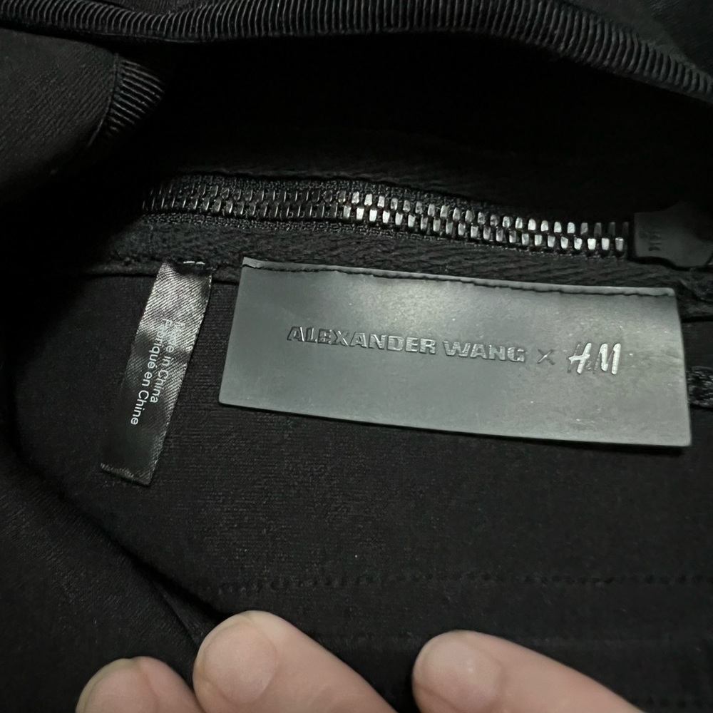 Alexander Wang x H&M black sleeveless logo scuba mini dress night out bodycon - Picture 11 of 11